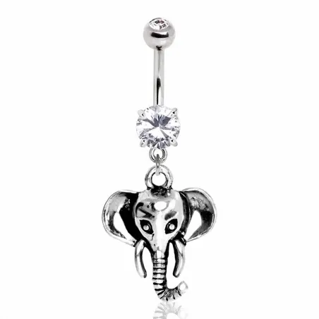 Piercing nombril pendentif éléphant