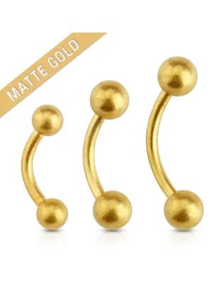 Piercing arcade boules doré mat