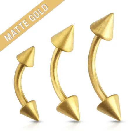Piercing arcade spikes doré mat