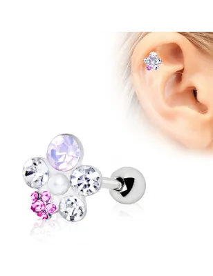 Piercing cartilage hélix fleur sauvage