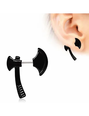 Faux piercing écarteur hache