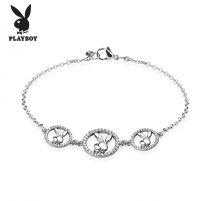 Bracelet Playboy lapins gemmes chaine
