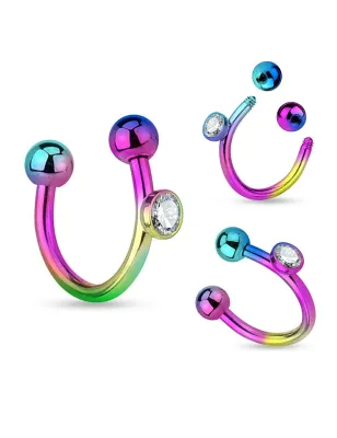 Piercing fer à cheval essence crystal