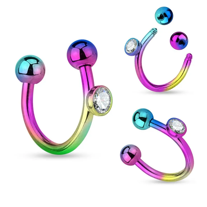 Piercing fer à cheval essence crystal