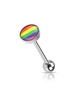 Piercing langue LGBT drapeau