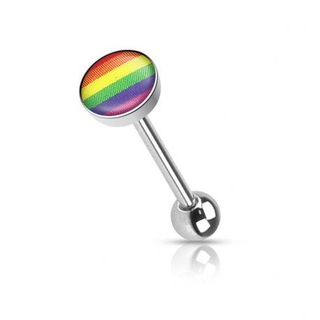 Piercing langue LGBT gay drapeau