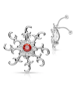 Piercing nombril inversé échappée de soleil