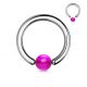 Piercing anneau boule acrylique violet