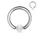 Piercing anneau boule acrylique transparent