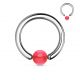Piercing anneau boule acrylique rose