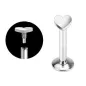 Piercing Labret Acier chirurgical Coeur