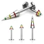 Piercing oreille Labret Rasta Spike Acier chirurgical