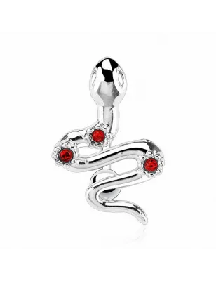 Piercing nombril inversé serpent