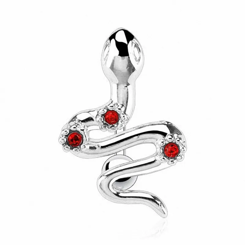 Piercing nombril inversé serpent