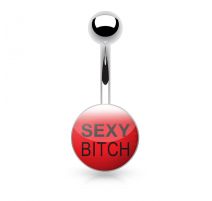 Piercing nombril logo sexy bitch