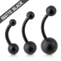 Piercing nombril noir mat