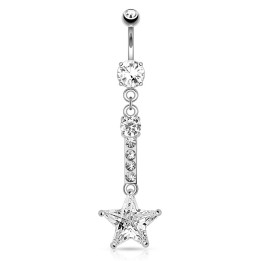 Piercing nombril chaine étoile