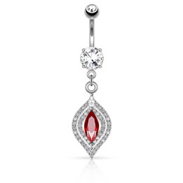 Piercing nombril chandelier marquise