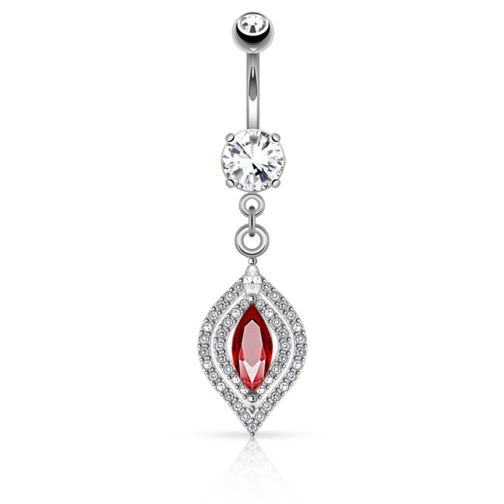Piercing nombril chandelier marquise