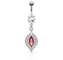 Piercing nombril chandelier marquise