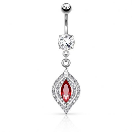 Piercing nombril chandelier marquise