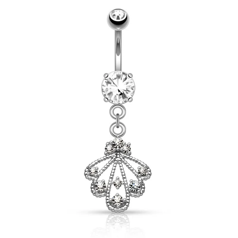 Piercing nombril éventail tressé