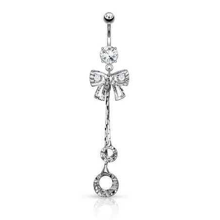 Piercing nombril ruban et chaines