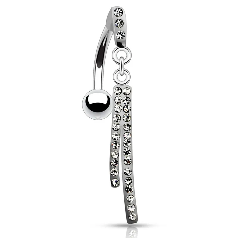 Piercing nombril inversé gemmes