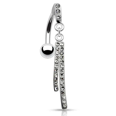 Piercing nombril inversé gemmes