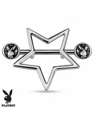 Piercing téton Playboy bouclier étoile