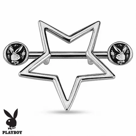 Piercing téton Playboy bouclier étoile