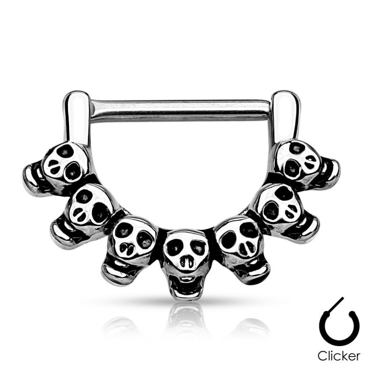 Piercing téton skulls
