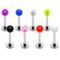 Lot de 8 piercing labret avec boules acrylique claires