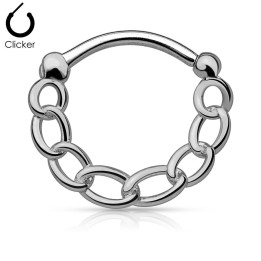 Piercing septum chaines hématite