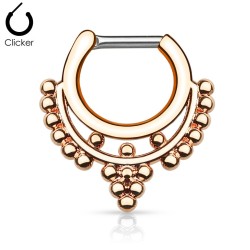 Piercing septum pierres carrées