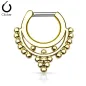 Piercing septum perles 1,2 mm doré