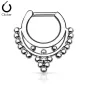 Piercing septum perles 1,2 mm argenté