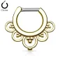 Piercing septum cercles perles 1,6 mm doré