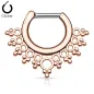 Piercing septum collier de perles 1,6 mm or rose