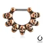 Piercing septum skulls cuivré