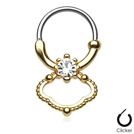 Piercing septum doré gemme