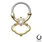 Piercing septum doré gemme