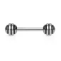 Piercing langue strié noir Piercing langue strié noir