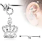 Piercing industriel pendentif couronne