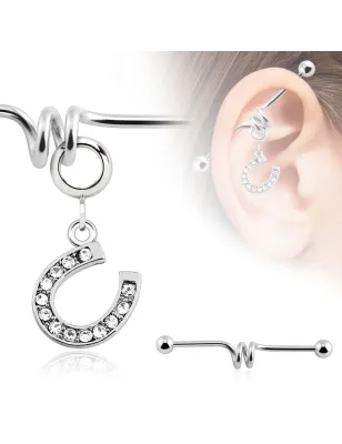 Piercing industriel pendentif fer à cheval