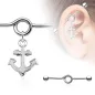 Piercing industriel pendentif ancre marine