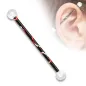 Piercing industriel boules acrylique motif cercles