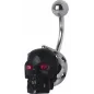 Piercing nombril Swarovski crâne noir