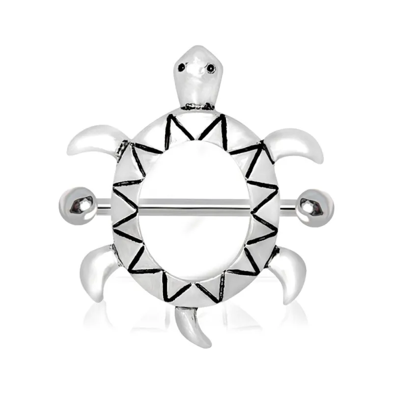 Piercing téton tortue de mer