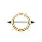 Piercing téton cercle plaqué or
